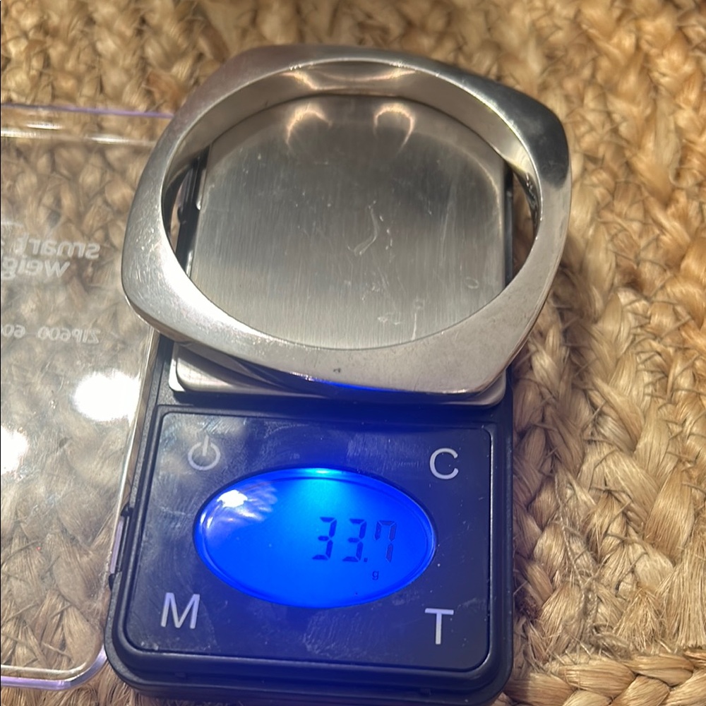 Chic Silver Square Bangle - image 5